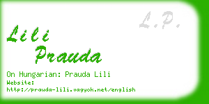 lili prauda business card